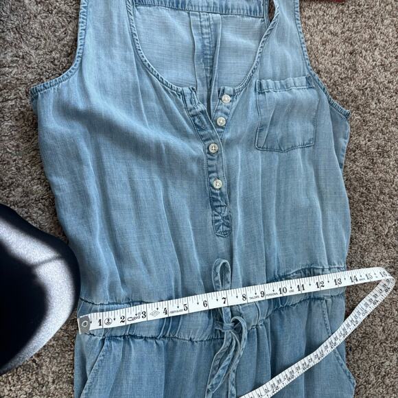 Thread & Supply Women’s Faith & Flower Jumpsuit Chambray Sz M Tencel Comfy - Picture 11 of 16
